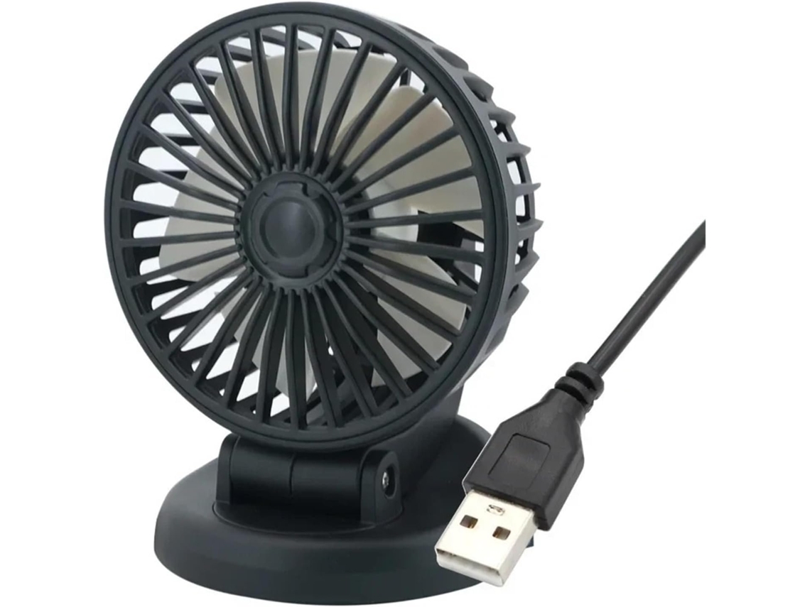 Ventilador De Painel Carro Com Duas Cabeças, Ventilador De Resfriamento Giratório Multiângulo Usb, 5v 12 24v Com Plugue