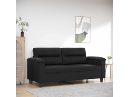 Vidaxl Sofá De 2 Lugares 140 Cm Couro Artificial Preto