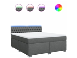 Box Spring Bed, Box Spring Beds Vidaxl Cinzeto Tecido (180 X 200 Cm)