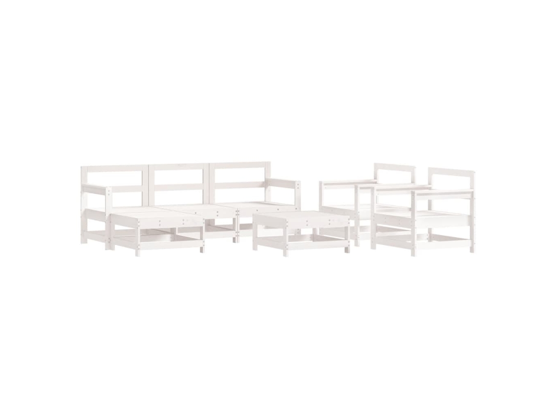 Garden Lounge Set, Garden Lounge Sets Vidaxl Branco Madeira De Pinho (n/a)