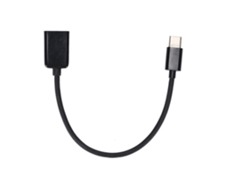 Adaptador Mali Type C para OTG, Conversor de Cabo para Mouse e Teclado, Preto