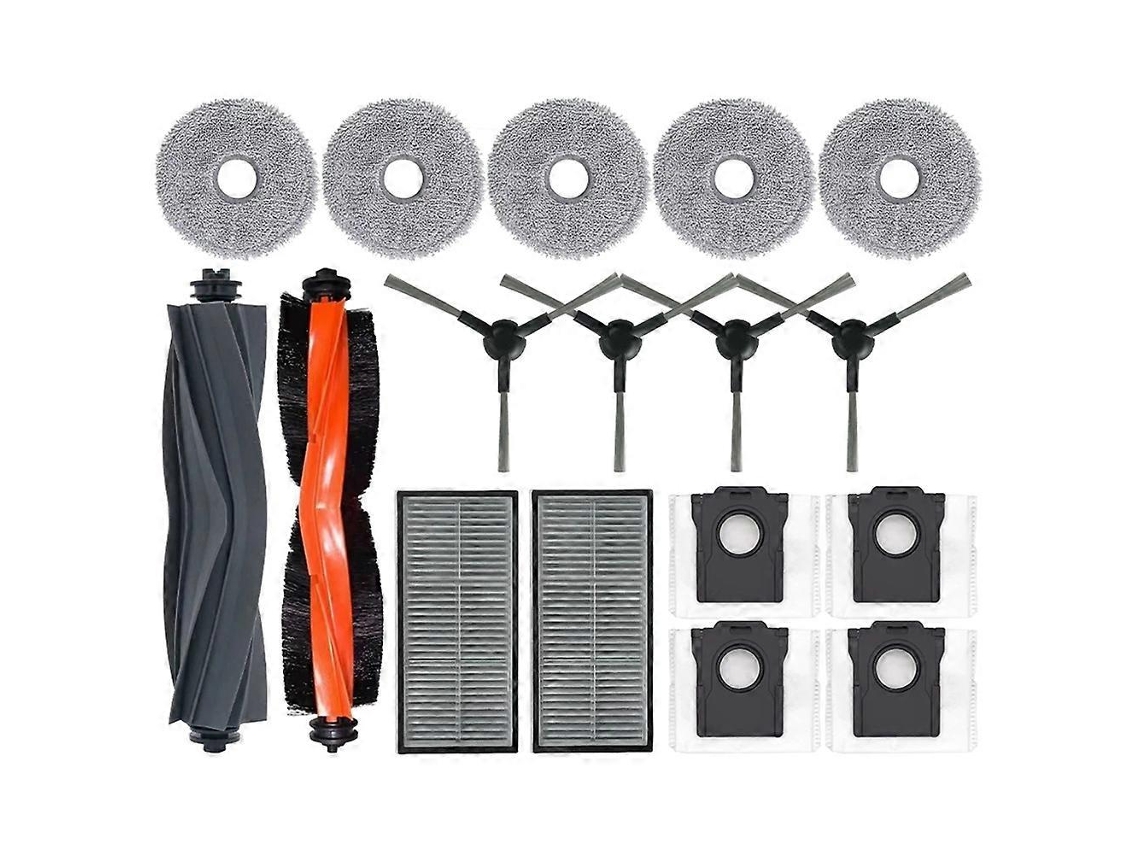 Peças De Reposição Para O Aspirador Robô Dreame X30 Pro Plus / X30 Pro Ultra: Escova Lateral Principal, Filtro Hepa, Pano De Limpeza, Sacos De Pó.