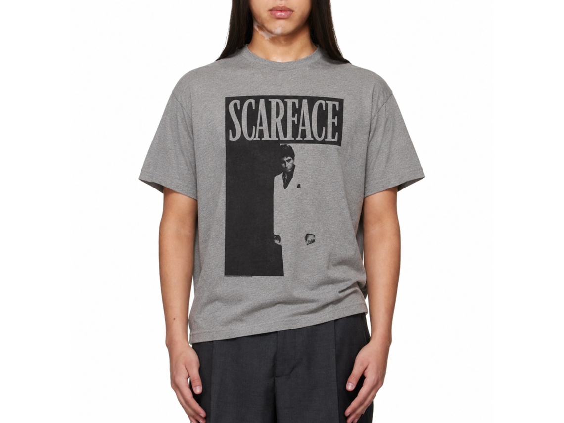 Rockinstone Scarface Movie Heather Graphite Adult T-shirt Size:m