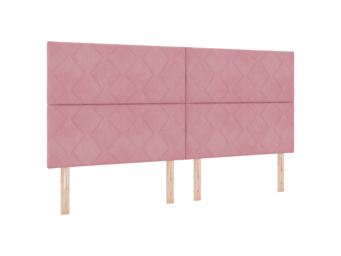 Cabeceira Led  Blocos De Diamante Rosa Vidaxl