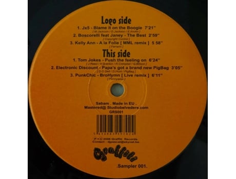 Vinil Graffiti Sampler 001 Graffiti Records