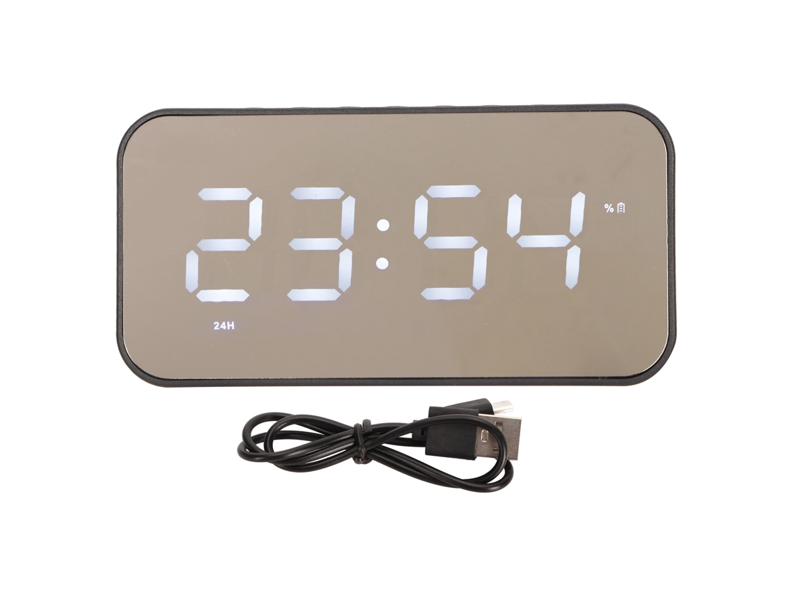 Altifalante Bluetooth LAXISCREED com Espelho Relógio Tempo Rádio Fm