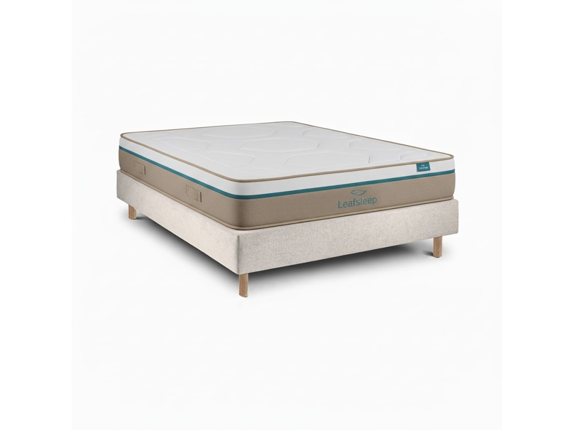 Conjunto Spring Visco E Sommier Pearl - Cama E Colchão    190 X 120 Cm Altura 62 Cm Leafsleep