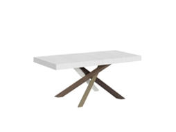 Mesa de Jantar Extensível 90X120/224 Cm Volantis Premium Cinza Branca Quadro 4/C ITAMOBY