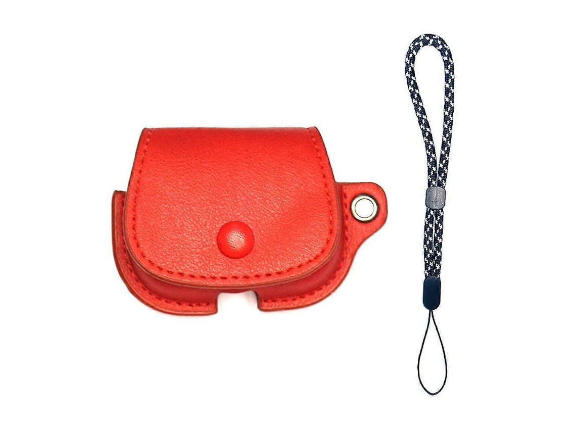 Mochila protetora para fones de ouvido AirPods Pro 2 em couro sintético com cordão. GIECY