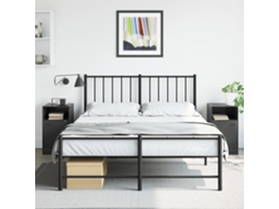 Vidaxl Mesas De Cabeceira 2 Pcs 34,5x39x62 Cm Aço Preto