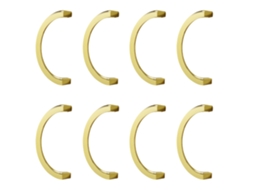 Conjunto de 8 Puxadores Modernos Dourados para Gavetas de Armário X001