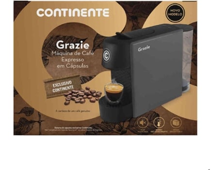 Máquina De Café Cápsulas Sistema Exclusivo Continente Grazie Cinzenta CONTINENTE 1 un