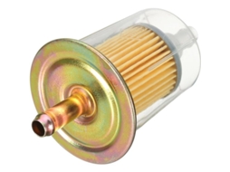 Filtro De Combustível Universal Inline 3/8 Polegada 10mm Para Moto Com Corpo De Plástico Transparente E Tampas De Latão