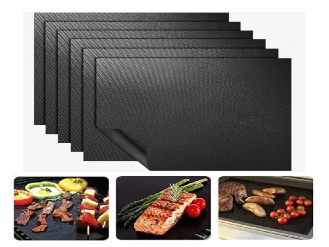 Lurelia Tapete Antiaderente Para Grelhar E Forno, Pack 9, Preto, 40 X 33 Cm