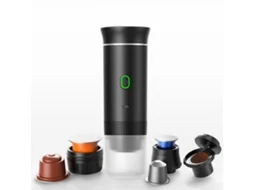 Cafeteira portátil com adaptador veicular de 12V compatível com cápsulas Nespresso e Dolce Gusto AQUAFORGE