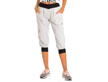 Calções De Mulher Zumba Desportivass Impermeáveis Nylon Cinzento (s)