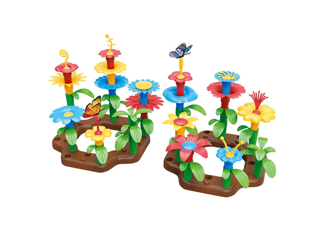 Mali brinquedos de Construção de Jardim de Flores Diy para Crianças Brincadeira Educativa
