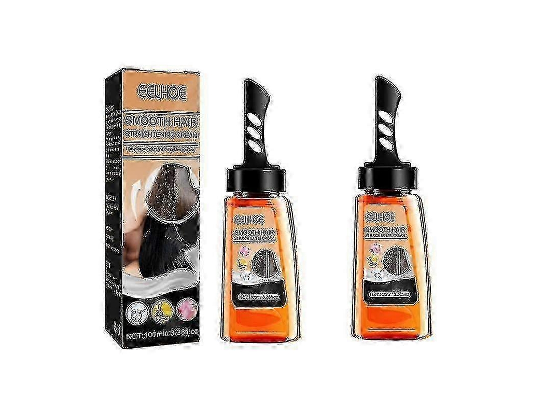 2pcs—protein Correction Straightening Cream Hair Care Free Straightening Hair Smoothing Repair Damaged Softene
