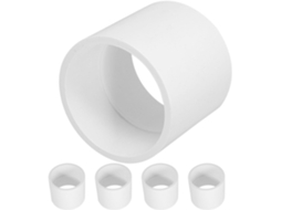 Conjunto De 5 Peças Conexões Pvc Branco Fáceis Instalar, Adaptadores
