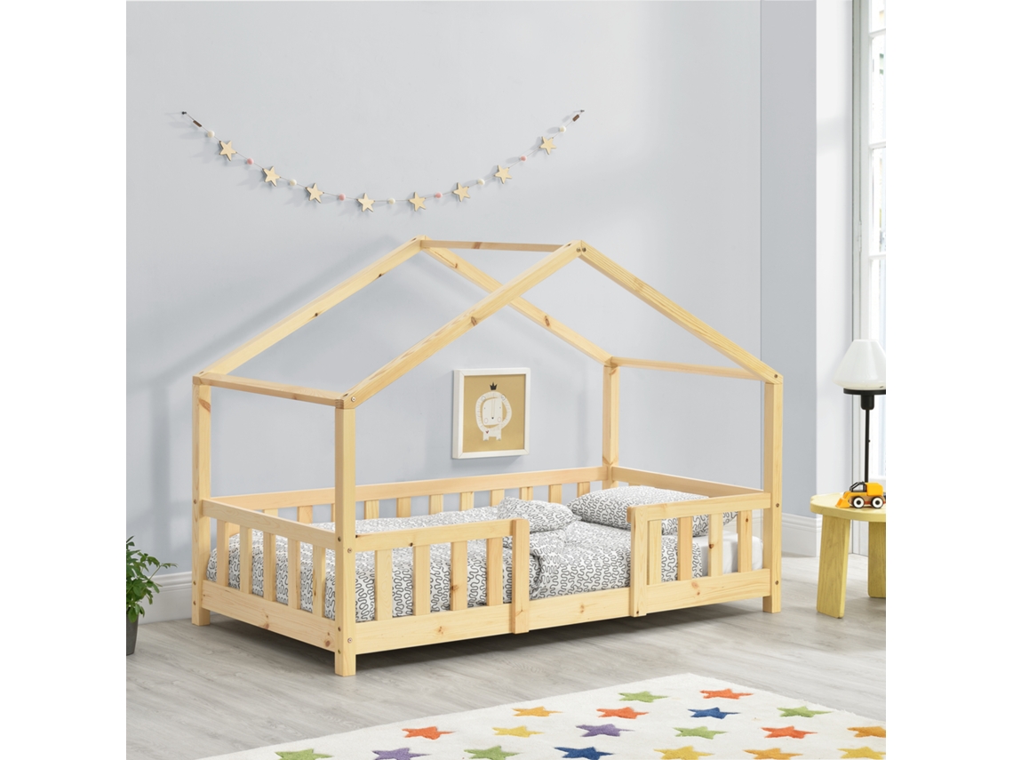 Estrutura de Cama Infantil [EN.CASA] (Bege - Madeira - 80x160cm)