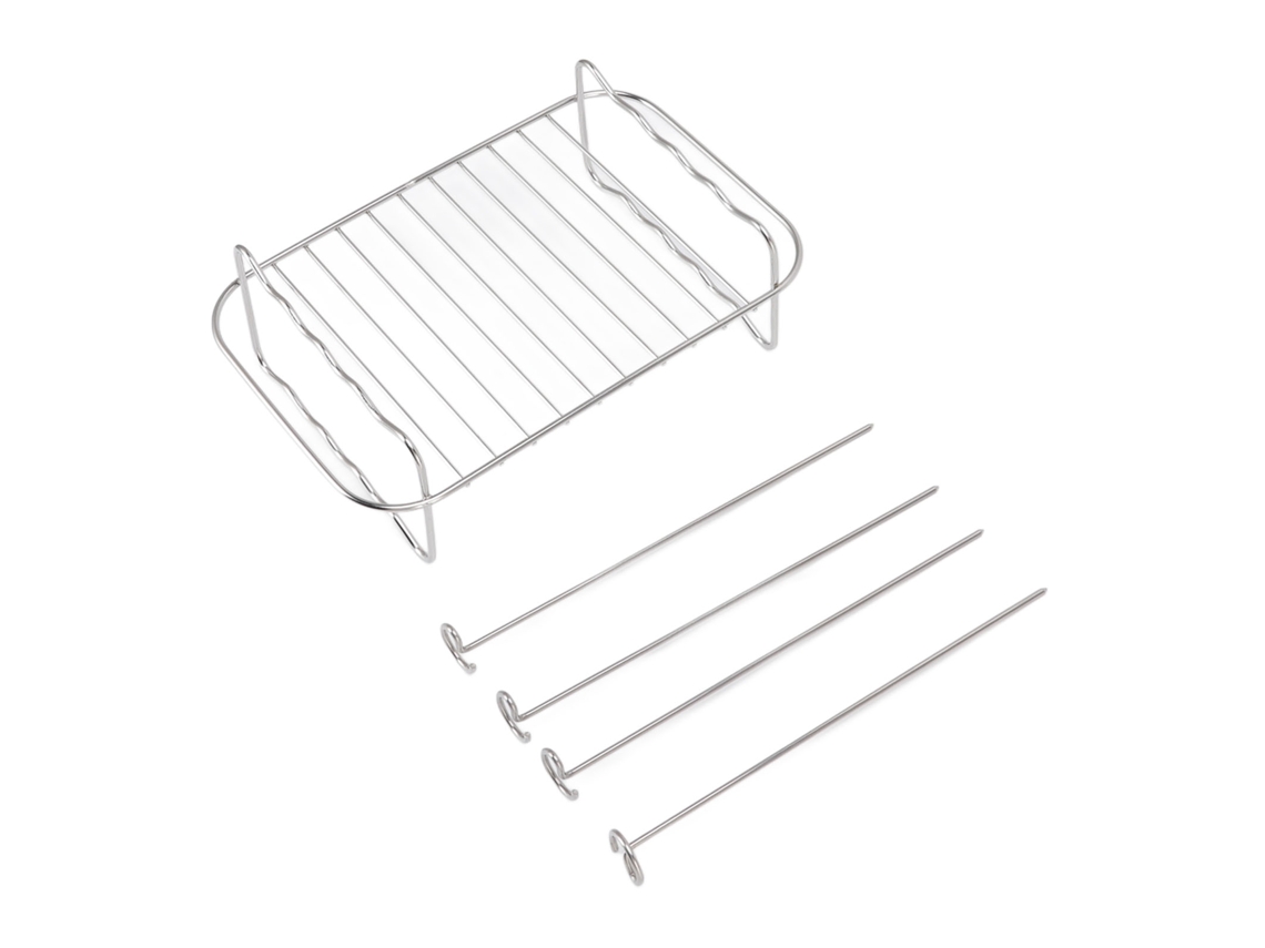 Frigideira Prateleira Primerox em aço inoxidável, dupla camada, com espetos, para Ninja Foodi 8qt