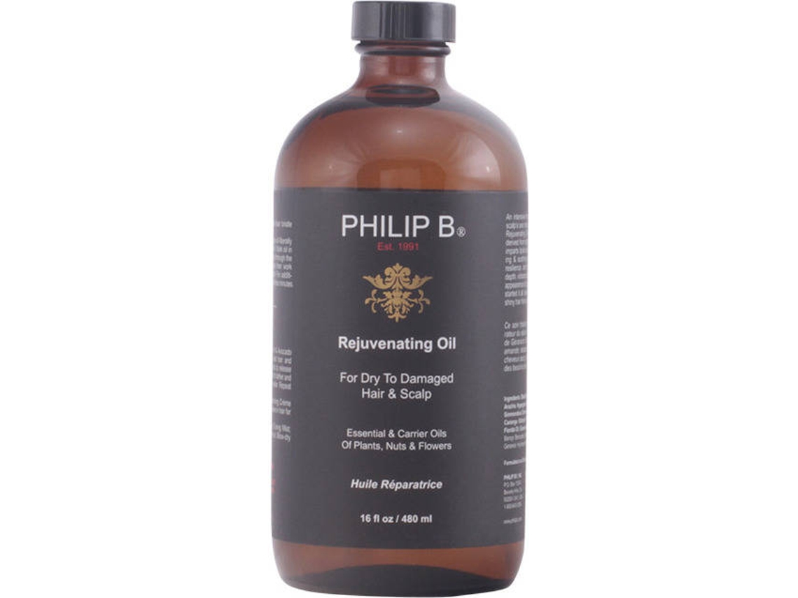 Óleo para o Cabelo PHILIP B Rejuvenating Oleos For Seco To Damaged Hair & Scalp (480 ml)