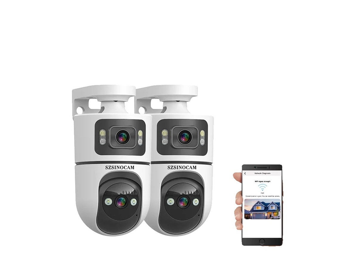 Câmera Ip, 3 Mp, Conectividade Wifi, Wifi Sem Cartão 2pcs