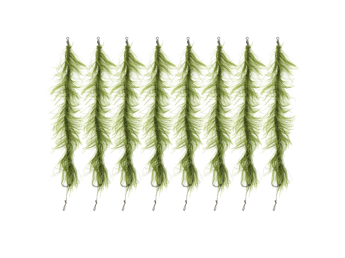 8pcs Rigs de Pesca com Anzóis Barbados 8