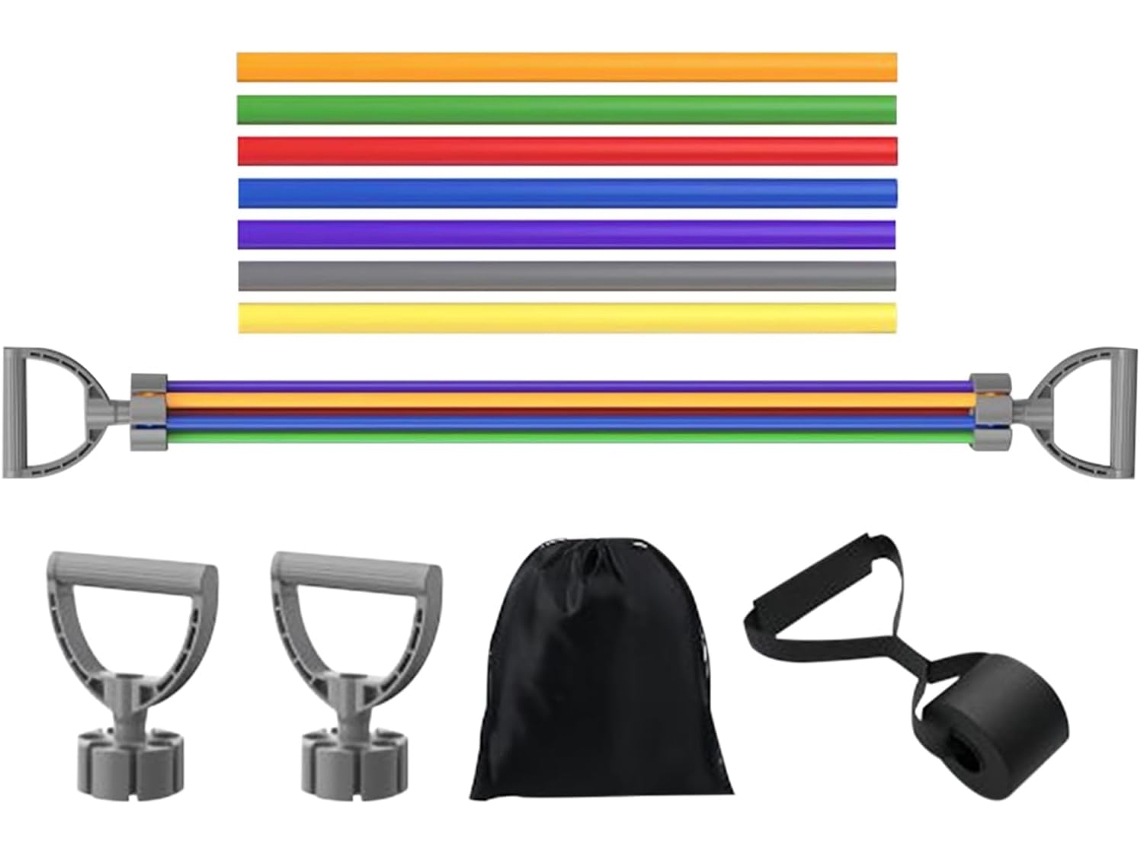 Faixa Elástica De Resistência Para Porta, Ideal Exercícios | Corda Tensão Multifuncional E Ajustável Com 7 Tubos
