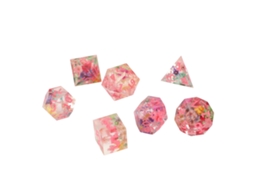Mali 7pcs Conjunto de Dados Poliedros de Resina Transparente para Jogo e Decoração de Festa