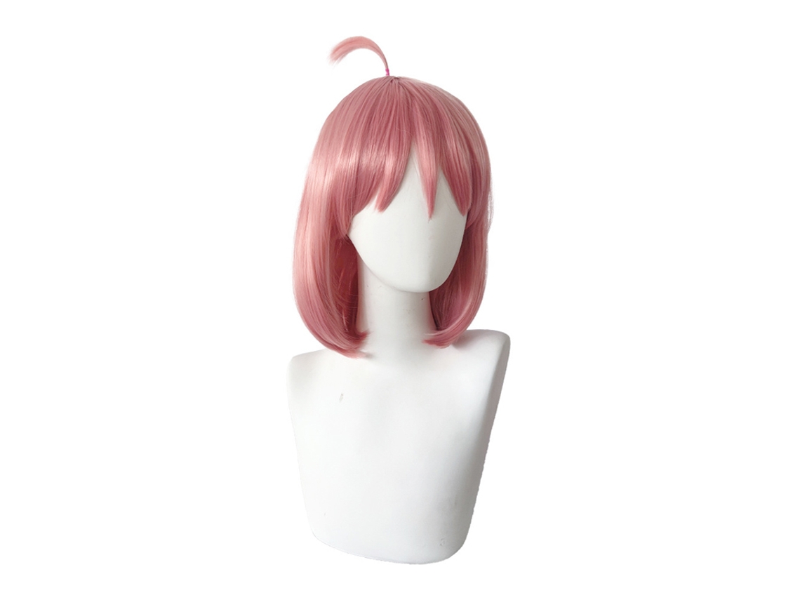 2026 peluca de Cosplay Anime Rosa Corta Y Recta para Niñas Con Flequillo de Fibra Sintética Resistente Al Calor