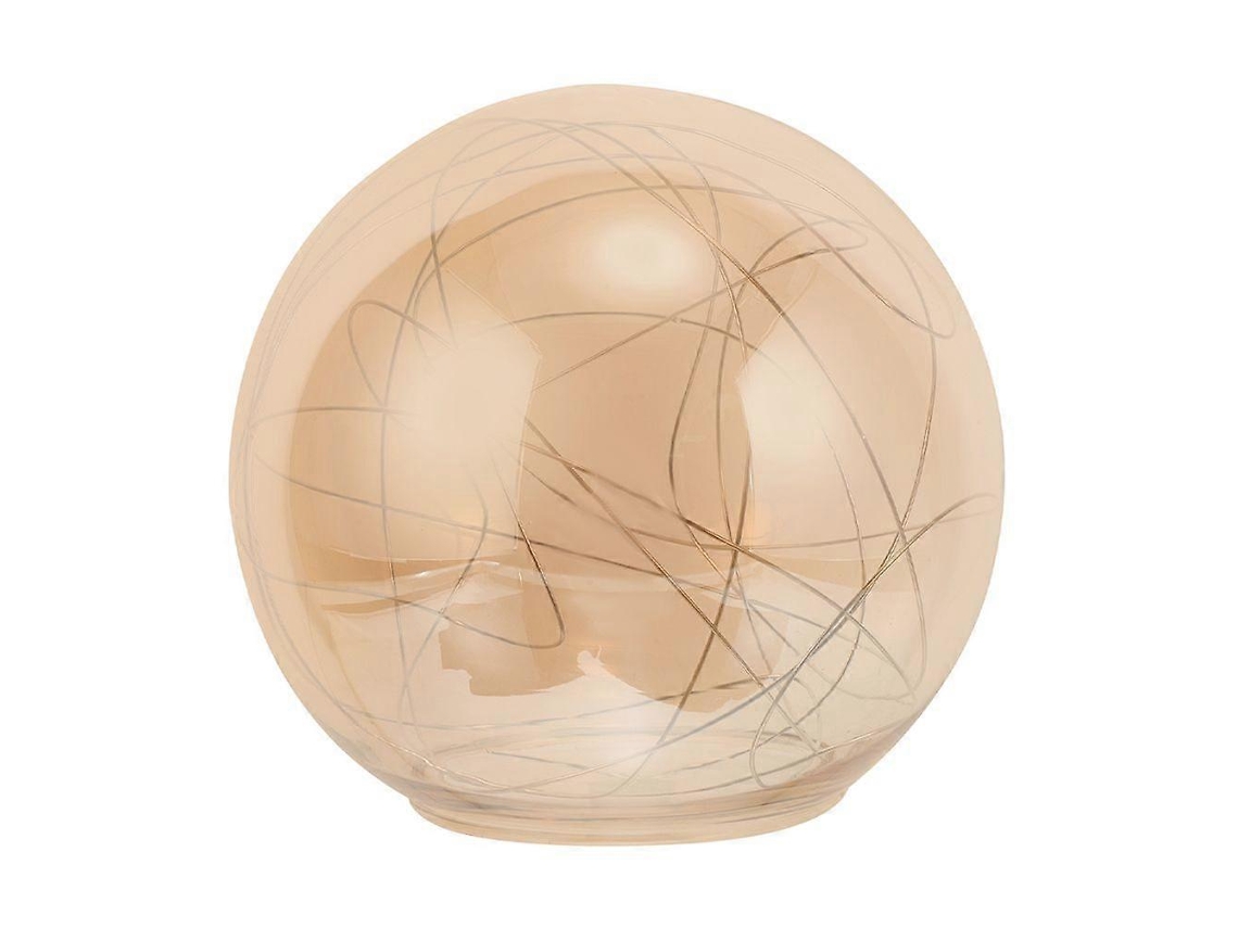 Abajur Decorativo De Vidro Para Iluminação Interna, Proteção Luminária Teto, Cor Bege.-aquaforge