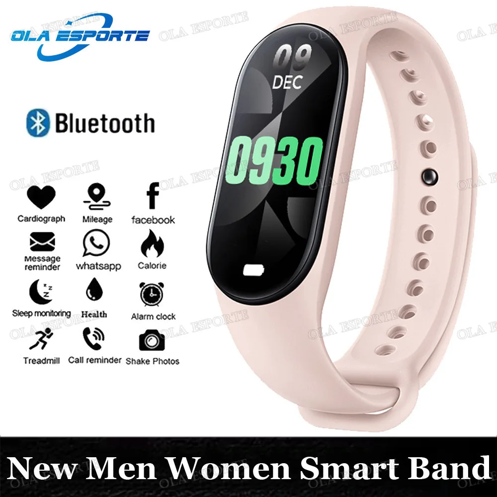 PULSEIRA inteligente rosa com monitor de ritmo cardíaco e pressão arterial MDUG