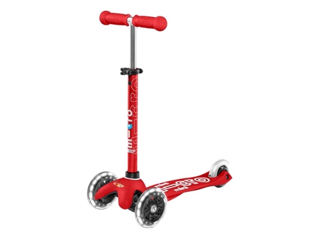 Mini Micro Deluxe Trotinete Vermelho com LED