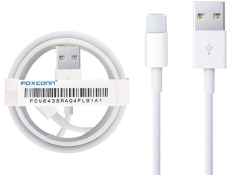 Cabo FOXCONN Certificação MFI para iPhone XR (Lightning - 1 m  - Branco)