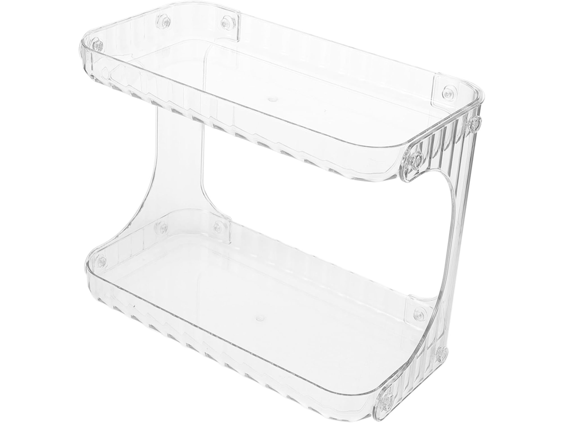 Organizador De Bancada Para Banheiro Com Prateleira E Design Minimalista Elegante Produtos Cuidados A Pele, Perfumes E