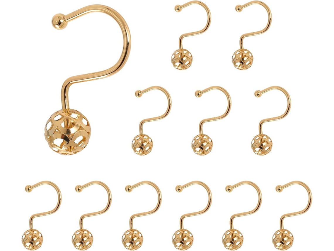 Argolas Douradas Para Cortina De Chuveiro, Conjunto 12 Decorativas