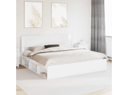 Vidaxl Cabeceira Branco Brilhante Pb