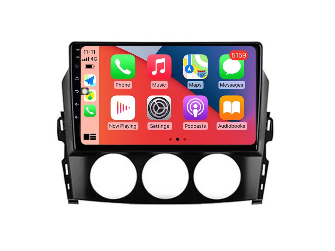 Auto Rádio Carro Bluetooth Autoradio 8GB RAM 128G ROM CarPlay Navegação GPS Ecrã Táctil RoverOne para Mazda MX-5 3 NC 2008-2015  