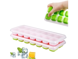 Conjunto Com 2 Unidades, Forma De Gelo, Bandeja De Gelo Com Tampa/, 28 Cubos De Gelo