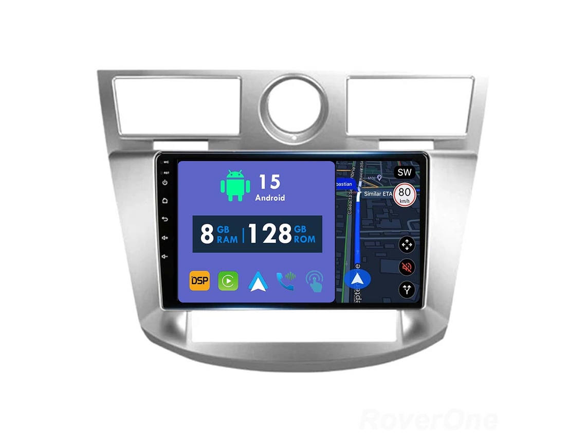 Auto Rádio Carro Bluetooth Autoradio 8GB RAM 128G ROM CarPlay Navegação GPS Ecrã Táctil RoverOne para Chrysler Sebring 3 JS 2006-2010  