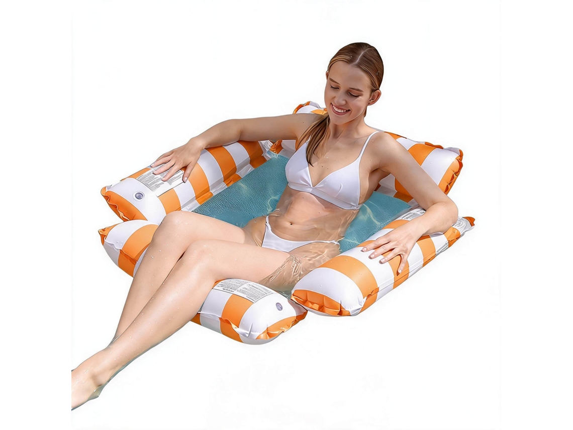 Anel de Natação Flutuante para Adultos Relaxarem na Piscina e na Praia HENTEN HOME 110x100 Cm