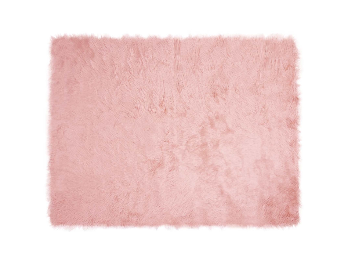 Vidaxl Tapete De De Ovelha Sintética Tafalla Rosa 240 X 340 Cm