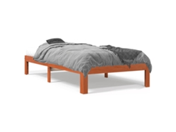 Cama Sem Colchão 100x200 Cm Pinho Maciço Castanho mel MAISON EXCLUSIVE