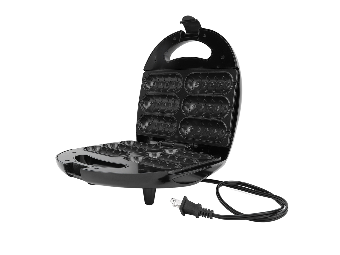 Fabricante de Rolinhos de Salsicha 850w multifuncional com aquecimento duplo antiaderente para cachorros quentes e lanches