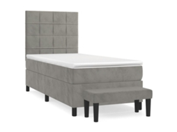 Box Spring Bed, Box Spring Beds Vidaxl Cinzeto Veludo (100 X 200 Cm)