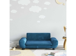 Vidaxl Sofá Infantil 70x45x33 Cm Veludo Azul