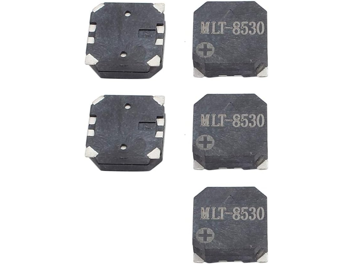 2 Peças Dc 2,5 4,5v 8,5mm X 3mm Buzzer Eletromagnético Passivo Smd Preto CHABERLU