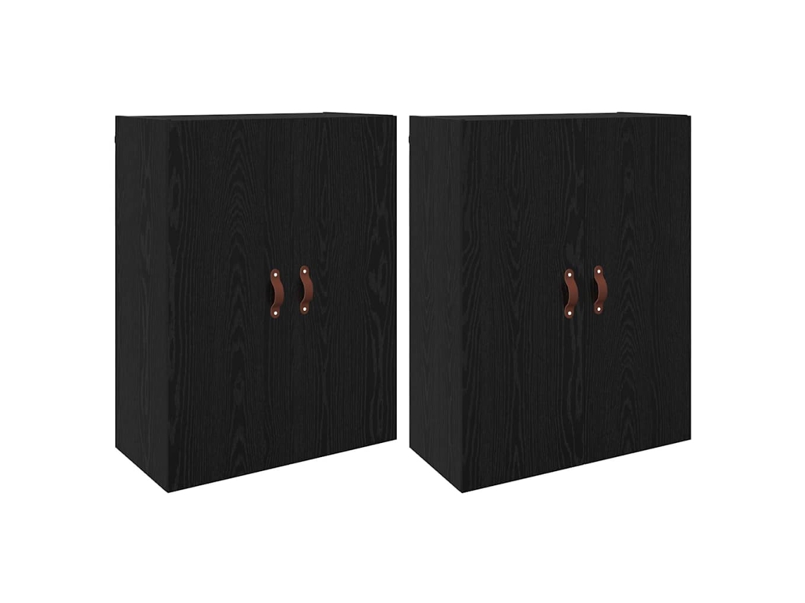 Conjunto de 2 roupeiros de parede Carvalho Preto MAISON EXCLUSIVE (69,5x34x90 cm)
