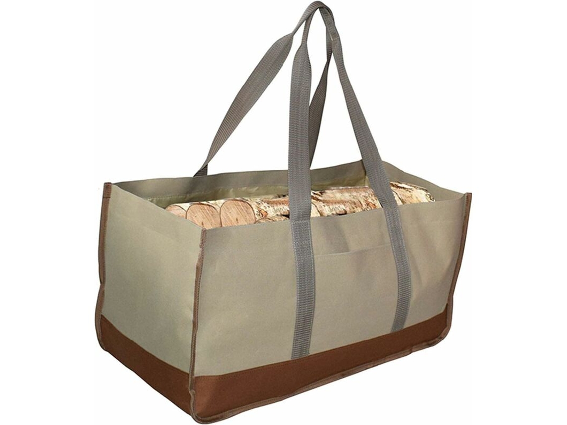 Suporte para lenha, resistente, com alça, saco, grande capacidade BRILVIBERA